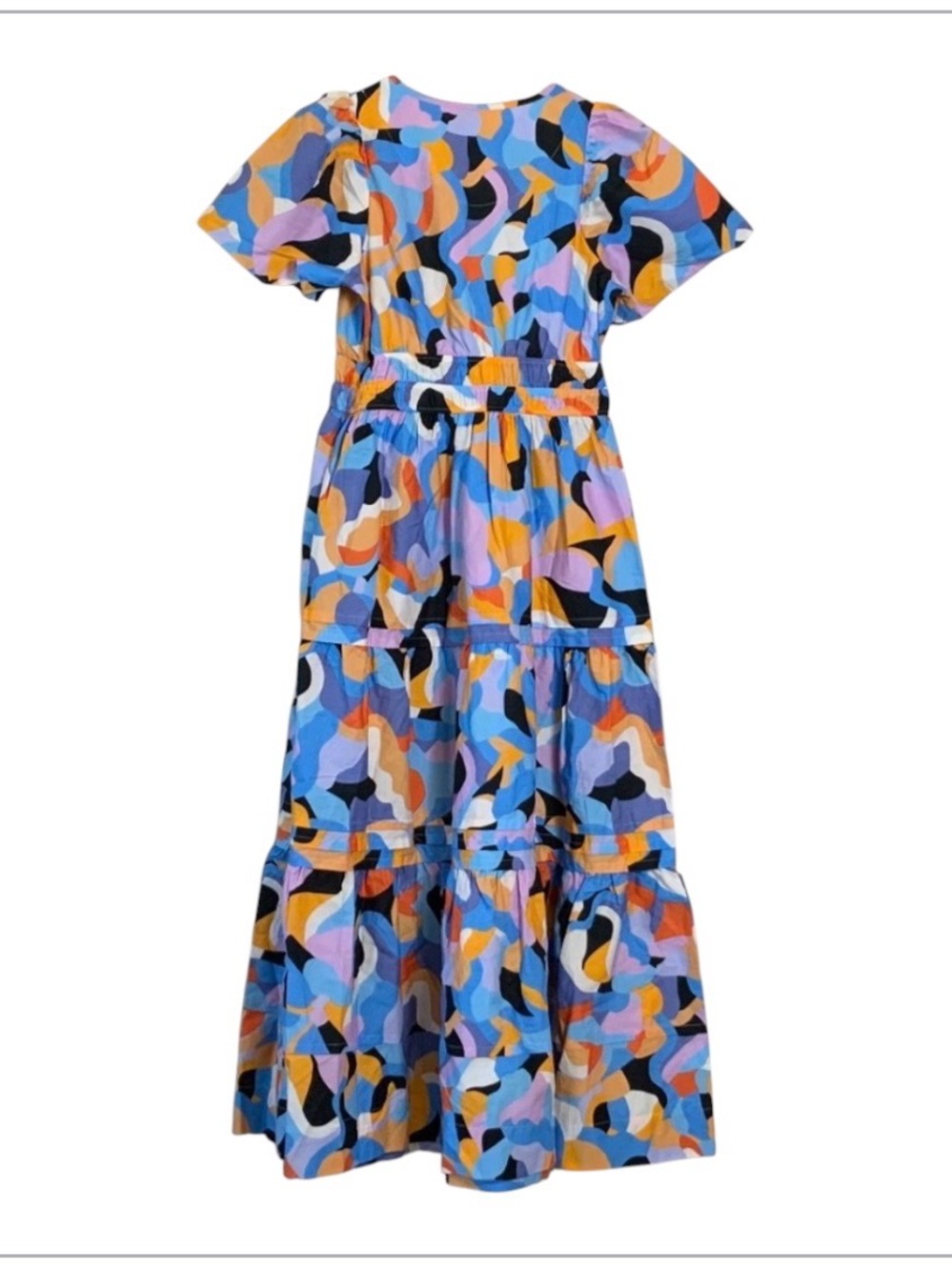 ANTHROPOLOGIE The Somerset Maxi Dress Blue Orange Abstract Size XS - Picture 6 of 8